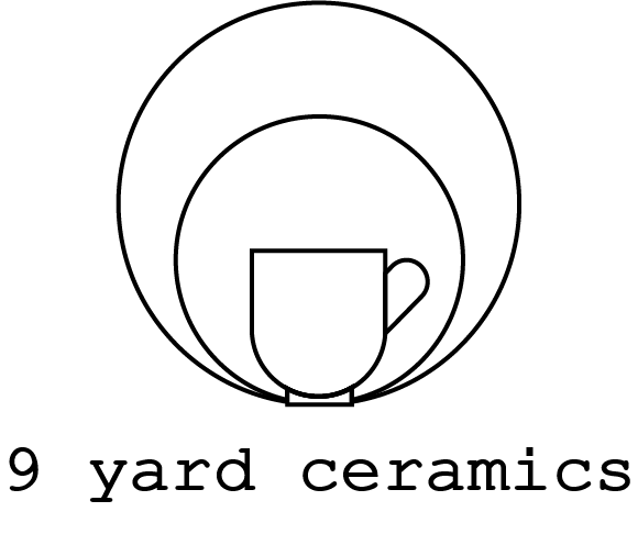 9 yard ceramics logo in black with text